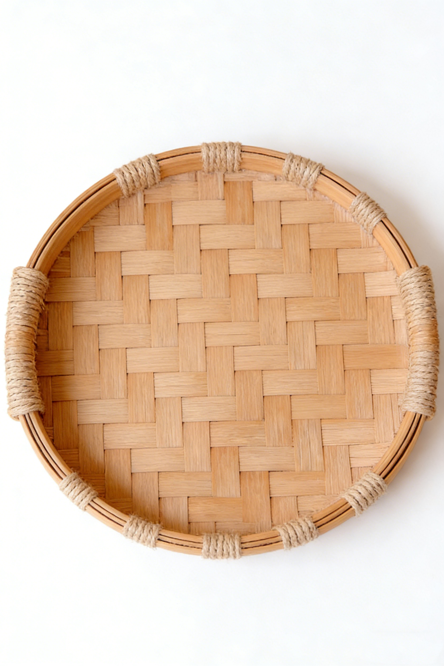 Natural Rattan Woven Round Tray