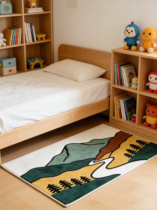 Mountain landscape pattern floor mat