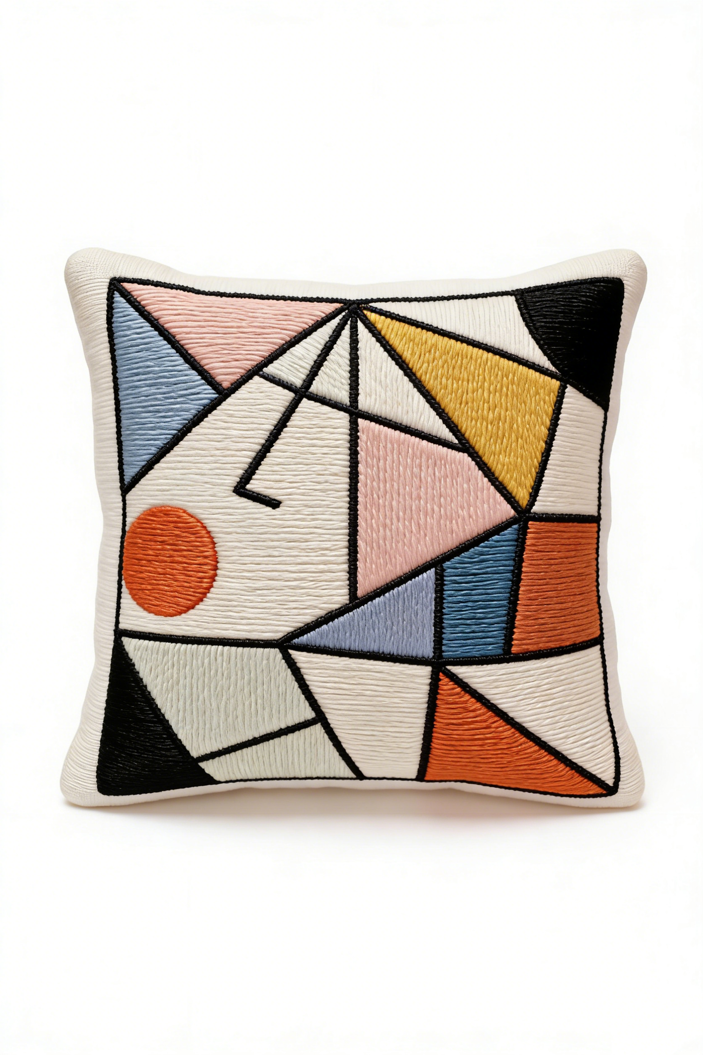 Geometric pattern art throw pillow cover