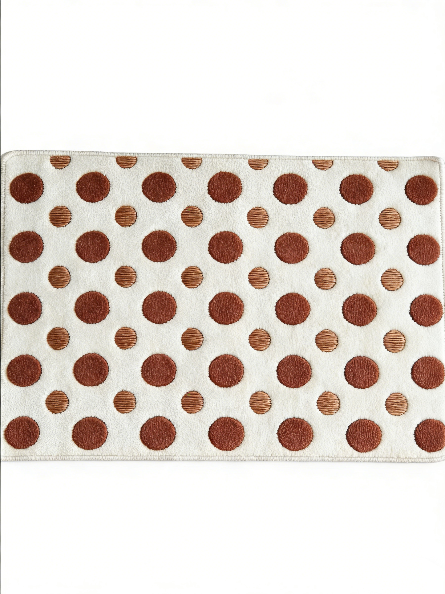 Round polka dot floor mat