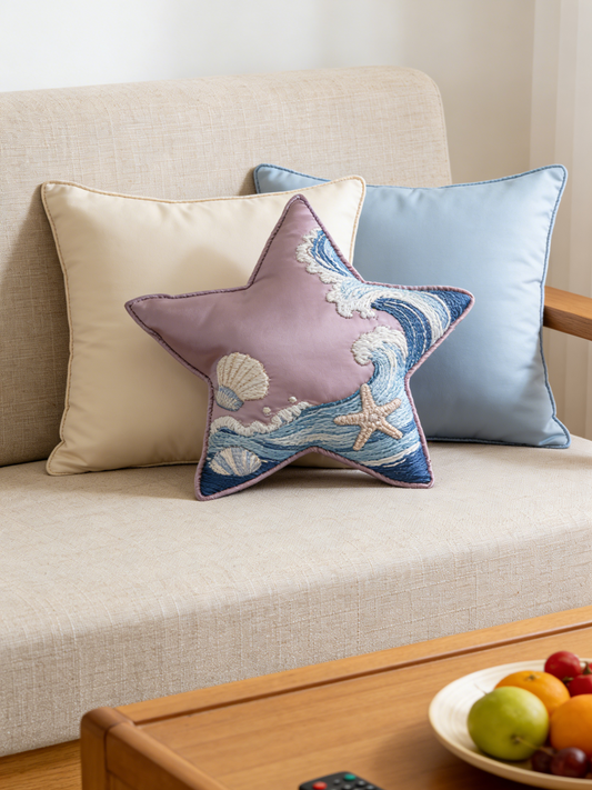 Charmeuse Star Pillow Mauve