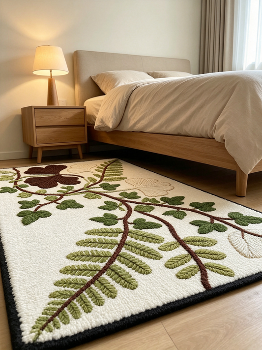 Botanical pattern carpet
